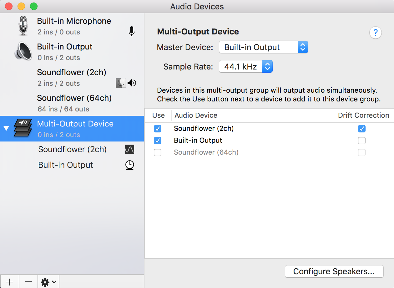 mac multiple audio output